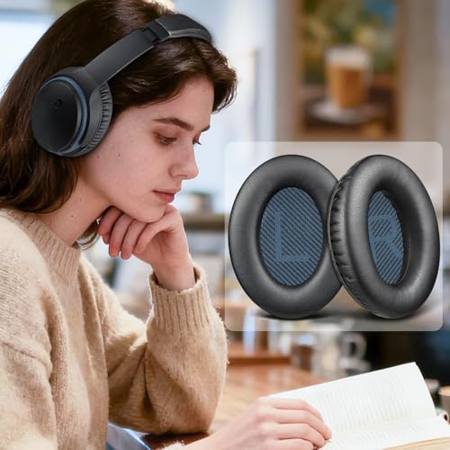 Earpads for Bose SoundLink AE2 - Black | for SoundLink Around-Ear II (Model BA2) Over-Ear Headphones - color: Black