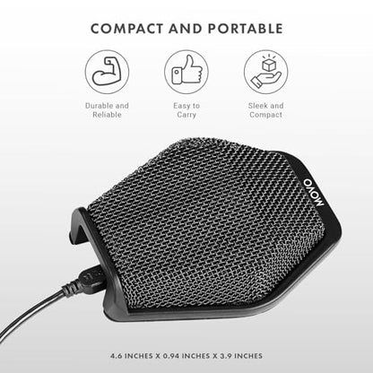 Movo MC1000 Conference USB Microphone for Computer Desktop and Laptop with 180° / 20' Long Pick up Range Compatible with Windows and Mac for Dictation, Recording, YouTube, Conference Call, Skype