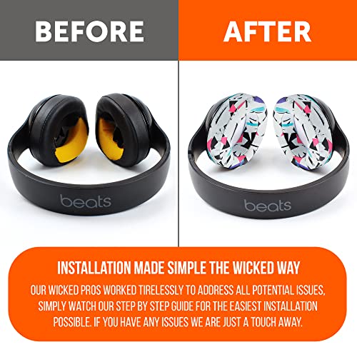 WC PadZ Studio 2 & 3 - Ear Pads for Beats Studio 2, 3 Wired & Wireless | Made by Wicked Cushions | Does NOT Fit Beats Solo (B0501, B0500). PU Leather, Enhanced Foam & Stronger Adhesive | 90's White - color: 90's White