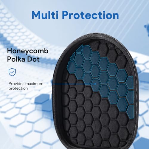 Yinke Smart Case for AirPods Max Headphones Supports Sleep Mode, with AirPods Max Silicone Earpad Cover/Ear Cups Cover and Headband Anti-Scratch Accessories, Hard Organizer Portable Carry Travel | with AirPods Max Silicone Earpad Cover/Ear Cups Cover and
