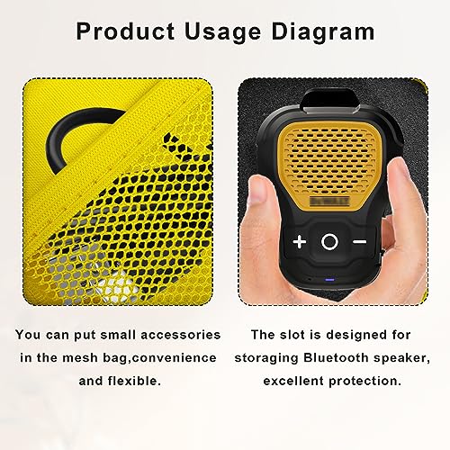 EVA Hard Case for DEWALT Wearable Bluetooth Speaker, Magnetic Clip-On DEWALT Mini-Speaker Case Fit for DEWALT Speaker Travel Protective Carrying Storage Bag (Only Box)