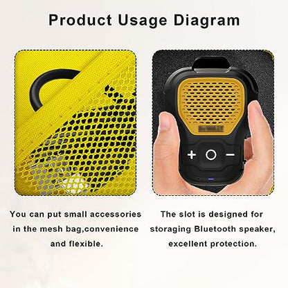 EVA Hard Case for DEWALT Wearable Bluetooth Speaker, Magnetic Clip-On DEWALT Mini-Speaker Case Fit for DEWALT Speaker Travel Protective Carrying Storage Bag (Only Box)