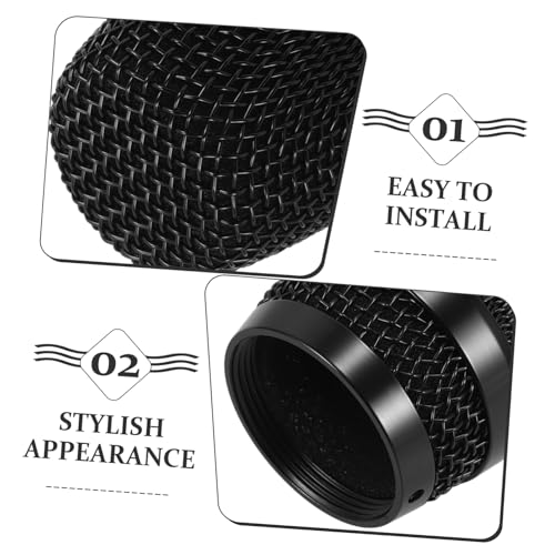 Abaodam Mic Mesh Grill Replacement Pop Filter for Streaming Microphone Compatible Metal Grill Head for Mic