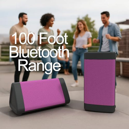 OontZ Angle 3 Gen 4 Portable Bluetooth Speaker, 12W, 24-Hour Playtime, Pink | Compact 12W Bluetooth speaker with clear sound, 24-hour playtime, 100-ft range, IPX5 waterproof, AUX Input. - color: Pink