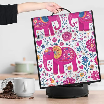 Stand Mixer Cover Compatible with KitchenAid Mixer 6/7/8 Quart with Pockets for Kitchen Aid Accessories and Attachments, Water-Resistant Quilted Polyester - color: Elephant