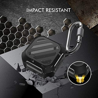 AHASTYLE Samsung Galaxy Buds FE/Galaxy Buds2 Pro Case/Galaxy Buds 2 Case | Galaxy Buds Pro Case/Galaxy Buds Live Case Shock-Proof Rugged Protective Cover Case Support Wireless Charging (Black) - color: Galaxy Buds FE/2 Pro/2/Pro/Live, Army Black