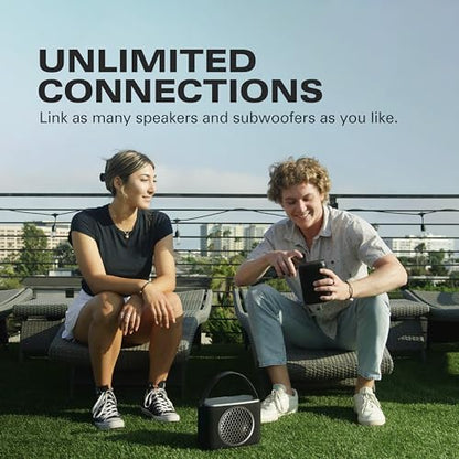Rocksteady Stadium 2 Speakers + Subwoofer – 2 Speakers & Sub | Portable 2.1 Home Audio System | Up to 30-Hr Battery | 150 ft Range | No WiFi | Stereo Wireless | Speakers Bluetooth Wireless, Multi Room Indoor And Outdoor Audio, 30 Hour Battery, 150 ft Rang