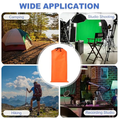 2 Pcs 18 x 10 Inch Tripod Monopod Case Bag, Oxford Cloth Foldable Tripod Carrying Case Bag with Drawstring, Fits Speaker/Light Stand/Studio/Outdoor/Travel/Camping, Orange - size: 18x10 Inch