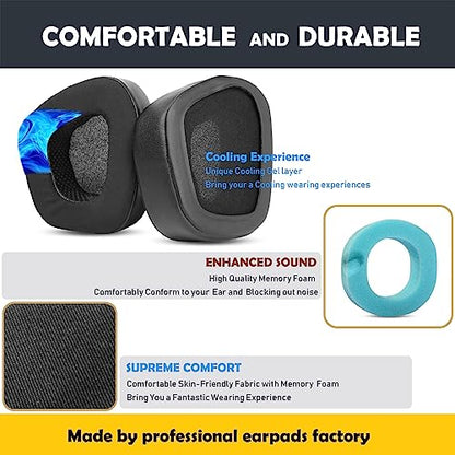 Replacement Earpads Cushion Compatible with Corsair Void/Corsair Void Pro Wired & Wireless Gaming Headset Cool Gel Ear Pads with Cooling Gel Layer