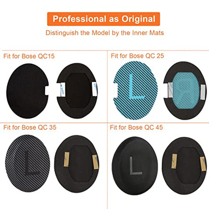 Earpads for Bose QuietComfort 45 QC45 QC35 ii QC35 Professional Ear Pads Headphones Ear Cushions Replacement with Noise Isolation Memory Foam White - color: QC45 White