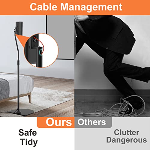 Adjustable Stand for Bose Speaker Stands with Slideconnect Bracket, for UB-20, UB-20 II, WB-50 II, UFS-20 II, UTS-20 II, CM520, CineMate II, GS II, Speaker Floor Stands, Pack of 2