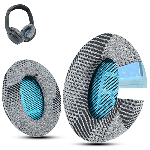 Instant-Chill Professional Bose Headphones Ear Pads, Fits Bose QuietComfort 35 ii /QC35 /QC25 /QC2 /QC15 /Ae2 /Ae2i /Ae2w /SoundTrue & SoundLink(Over-Ear), Cooling-Gel, by Krone Kalpasmos – Blue Scrim - color: Cooling-Gel Blue
