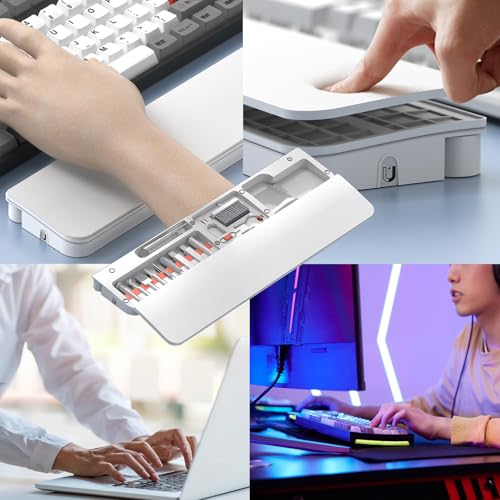 22 in 1 Electronics Cleaning Kit with Ergonomic Keyboard Wrist Rest Pad - color: White