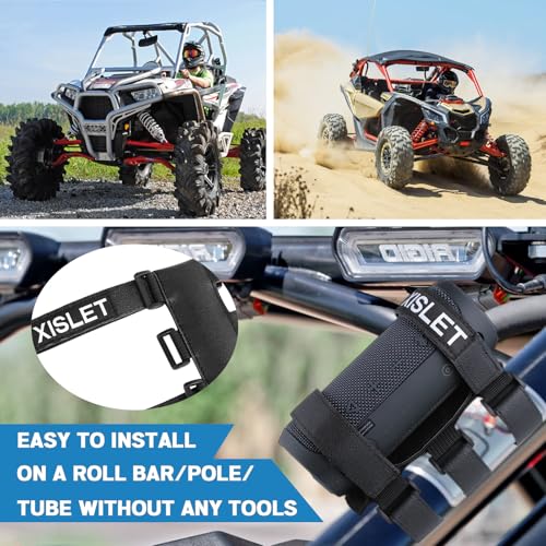 Portable Speaker Mount for UTV Sound Bar Fits JBL Side by Side Accessories | Golf Cart, Ebike, Scooter, Boat, Railing, Removable Bluetooth Wireless JBL Speaker Holder Strap, Fits JBL Charge 5 6 Flip 5 6 - style: Without Carabiner
