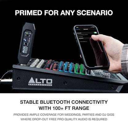 Alto BTULTIMATE Stereo Bluetooth Receiver | Rechargeable XLR Receiver for Mixing Desks, Audio Mixer Setups, and Active PA Systems - style: Bluetooth Ultimate