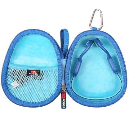 FBLFOBELI Kids Headphone Case for BAICLUD/Mehomeli/JusTalk/iClever/LOBKIN | Hard EVA Shell, Kids Bluetooth Air Conduction Open Ear Headphones Case, Shockproof & Water-Resistant, Blue - color: Blue