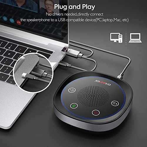 USB Speakerphone, Omnidirectional Computer Speaker with Microphone,Plug and Plays Portable Speaker with Microphone for Holding Meetings Anywhere with Immersive Sound - size: JV801pro