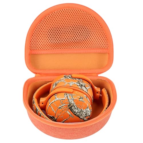 Case for Skullcandy Hesh Evo/Hesh ANC/Crusher ANC 2 Headphones | Hard Shell Shockproof, Portable Headphone Storage, Mesh Bag Organizer, Lightweight Travel - color: Orange Case