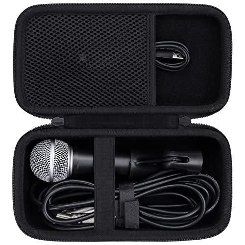 Aenllosi Hard Case for Shure SM58/PGA48/SM48S/BETA 58A/PGA58 Microphone | EVA case for SV200/SV100/KSM8 Cardioid Dynamic Vocal Microphone, Water-resistant design, Impact-resistant design, Case only - size: for SM58