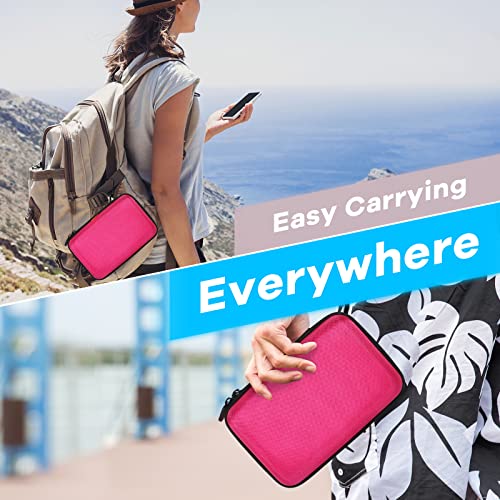 Electronics Tech Organizer Portable Travel Case, Protective Carrying Case - color: Deep Pink