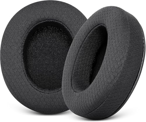 Replacement Ear Pads for Sony MDR 7506 V6 V7 MDR-CD900ST (Black) | Mesh Fabric MDR Headphones Earpad Cushions with Memory Foam