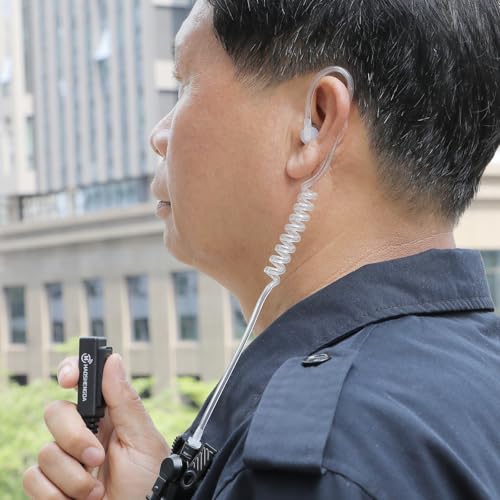 APX 6000 Earpiece XPR 7550e Headset Compatible for Motorola Radios APX 8000/7000/4000 XPR 7350e/7580e/7380e/7550/7350 Acoustic Tube and PTT Mic, Surveillance Headset