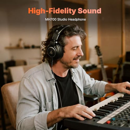 MAONO USB Audio Interface Bundle: Interface with XLR Microphone Headphone 24-bit/192kHz LOOPBACK ASIO Driver for Recording Music Home-Studio Guitar Podcast Streaming PC DAW(PS22+PD100S+MH700)