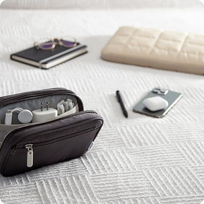 U Brands 전자 정리함 여행용 케이스, 코드 보관, 19.8cm x 12.7cm(7.8인치 x 5인치), 그레이 - color: 슬레이트 그레이.