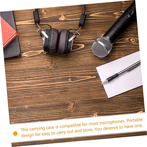 Portable Microphone Storage Case for Karaoke Accessories, Black EVA Bag