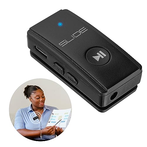 Bluetooth Lavalier Mic & Aux Adapter, Clip-On Wireless Microphone for Phone
