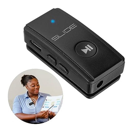 Bluetooth Lavalier Mic & Aux Adapter, Clip-On Wireless Microphone for Phone