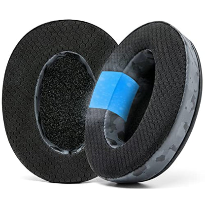 WC Freeze - Cooling Gel Earpads for ATH M50X / SteelSeries Arctis/HyperX | Made by Wicked Cushions | Fits SteelSeries Arctis, ATH M50X, Turtle Beach Stealth & More. Cooler for Longer | Black Camo - color: Black Camo