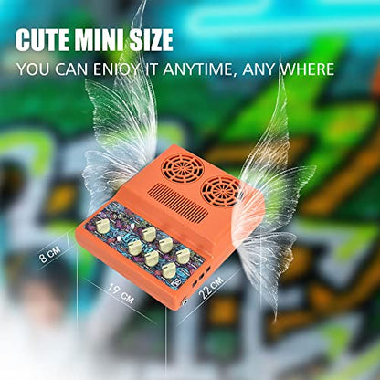 Caline 20W Electric Guitar Amp Rechargeable Mini Amplifer Combo for Desktop Practice with Distortion, Delay, Aux in and Headphone Jack, CA-100 G