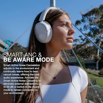 JLab JBuds Lux ANC Wireless Over-Ear Headphones, Cloud White - color: Cloud White