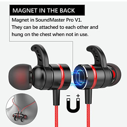 KASOTT SoundMaster Pro V1 - Gaming Earphones with Dual Audio Drivers,Battle Buds,in-Line Mic with Mute and Volume Control, Compatible with Xbox Series,Xbox One,PS5,PS4,Switch,Pc with 3.5mm Aux - color: Flaming Red