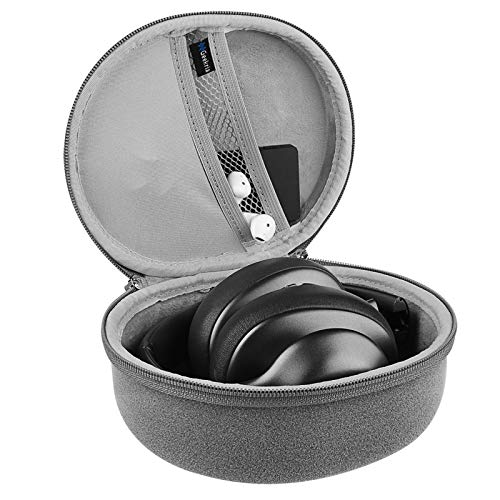Geekria Shield Kids Headphones Case for Foldable On-Ear Headphones, Replacement Hard Shell Travel Carrying Bag with Cable Storage, Compatible with JBL Tour One M3, Beats Studio Pro. - color: Grey