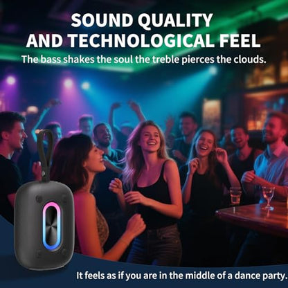 Waterproof Shower Bluetooth Speaker, Durable & Portable with Clear Sound, Ideal for Shower, Pool, Beach & Kayaking, BT 5.3 –Black - color: Black