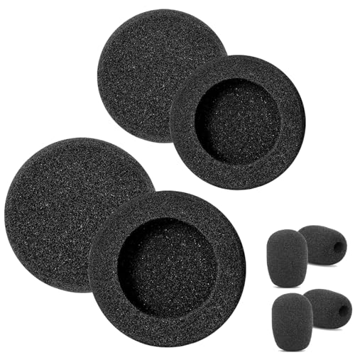 Ear Pads Replacement for B250-XTS Bluetooth Headset (4 Pack) | Foam Ear Cushions Compatible with VXI BlueParrott B250-XTS B250-XT B250 B150 Headsets