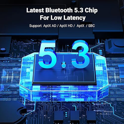 UGREEN Bluetooth 5.3 Adapter for PS4 PS5 USB Audio Transmitter APTX Connecting Bluetooth Headphones to PS5, PS4, Switch, PC, Wireless Audio Adapter (Plug & Play)