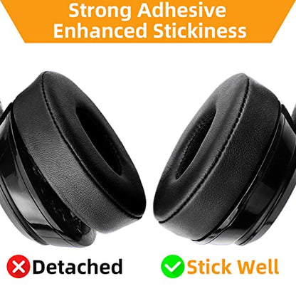 Replacement Ear Pads for Beats Solo 2 & Solo 3 Headphones, Black | Solo2 & Solo3 Earpads Cushions with Noise Isolation Memory Foam and Softer Protein Leather - color: Black