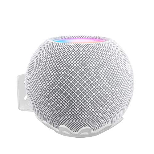 Wall Mount Bracket for Homepod Mini (Drill Free,Sturdy Metal,Enduring Paint Finish,Easy Install on the wall,Compatible with Homepod Mini,White) - color: White, size: Single pc