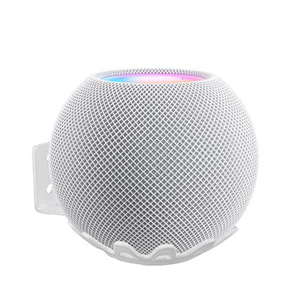 Wall Mount Bracket for Homepod Mini (Drill Free,Sturdy Metal,Enduring Paint Finish,Easy Install on the wall,Compatible with Homepod Mini,White) - color: White, size: Single pc