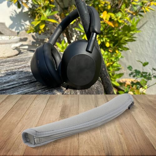 Breathable Mesh Headband Cover for Sony WH-1000XM6, Soft Replacement Pad Cushion with Zipper for Easy Cleaning, Protective Sleeve to Reduce Pressure and Sweat(Gray) - size: Gray
