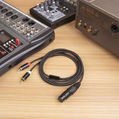 10 FT Female XLR to Dual RCA Y Splitter Patch Cable,Unbalanced XLR Female to 2 RCA/Phono Plug Stereo Audio Interconnect Duplicator Lead Y-Cable Adapter - size: 10 FT
