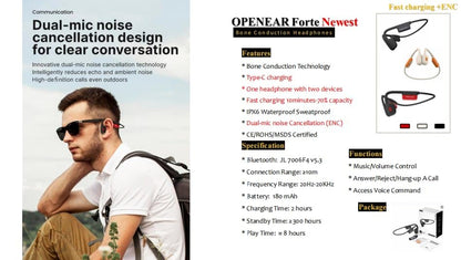 ePP-BC-18 Military grade Intelligent Bone Conduction Open Ear Smart Bluetooth Headphone Technology latest audio technology dual mics for advance noise cancelation (ENC) and clear conversation
