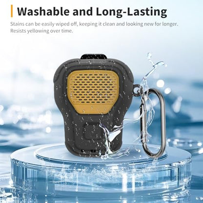 for DEWALT Wearable Bluetooth Speaker Case (Updated Version) – Soft Silicone Protective Cover,Dustproof Shockproof Anti-Scratch Sleeve for DEWALT Wearable Speaker,Black