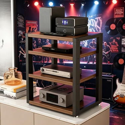 Desktop Audio Cabinet CD Record Player Stand Audio Rack, 2/3/4 Tier AV Component Media Stand, HiFi Rack Corner Shelf Stereo Cabinet for Gaming Room(2-Tier/45x35x27cm) - size: 2-Tier/45x35x27cm