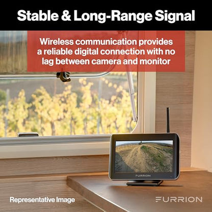 Furrion Vision S Wireless RV Backup Camera System, 4.3" Monitor, FOS43TASF | 2.4GHz Digital Connection, 720 x 480 Resolution, Night Vision, Motion Detection, IP65 Rear Unit, Supports Up to 4 Views - size: 4.3 inch