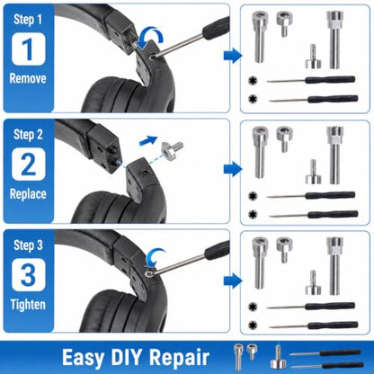 for Bose QC35 QC35 II QC45 QC25 Hinge Screw Repair Kit, 316 Stainless Steel 2-Pack with Screwdrivers, DIY Loose Stripped Screw Replacement
