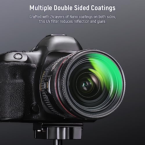 NEEWER 58mm MC UV Protection Filter 24 Layer Multi Resistant Nano Coatings/HD Optical Glass/Water Repellent/Scratch Resistant/Aluminum Alloy Ultra Slim Frame/Ultraviolet Filter - size: 58mm, style: UV
